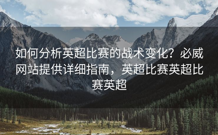 如何分析英超比赛的战术变化？必威网站提供详细指南，英超比赛英超比赛英超